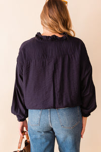 Maya Ruffle Neck Top