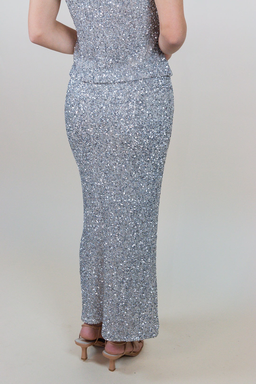 Luster Sequin Maxi Skirt