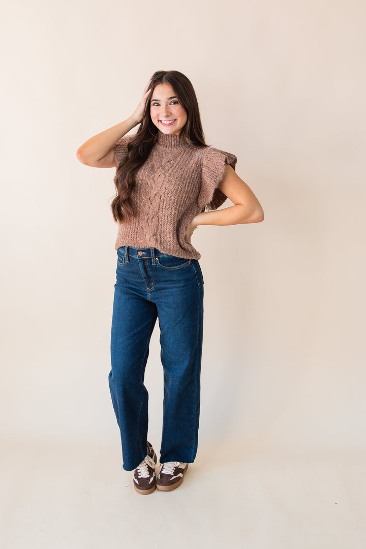 Willow Ruffle Shoulder Sweater