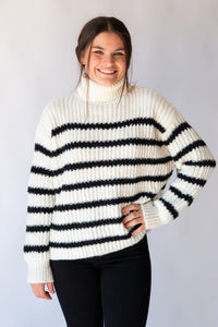 Aki Turtle Neck Striped Sweater