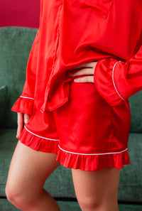 Season's Greetings Satin PJ Shorts