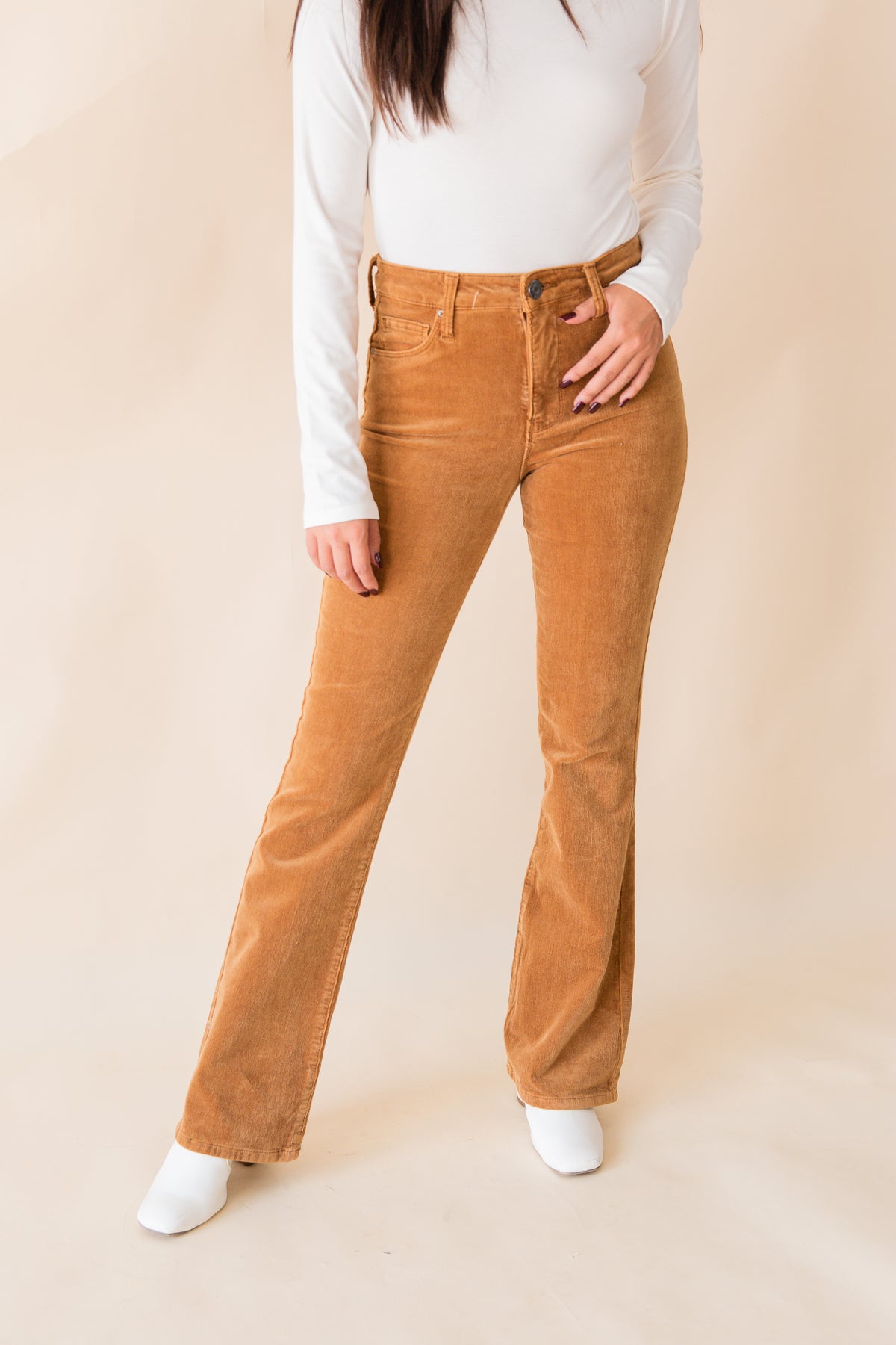 Ana Corduroy High Rise Fab AB Flare Pant