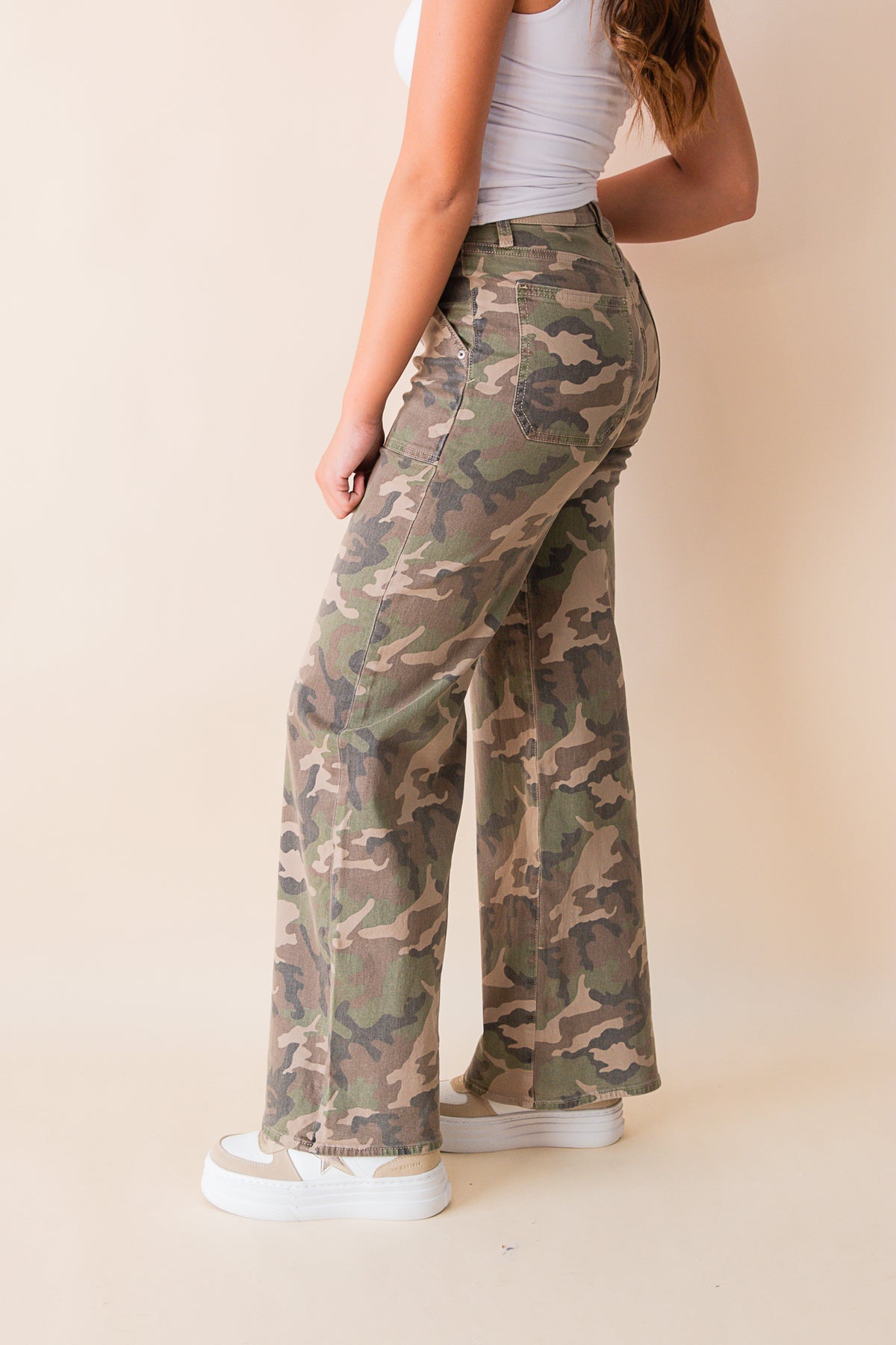 Far Out PatchPocket High Rise Wide Leg