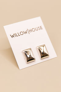 Square Puffy Stud Earring