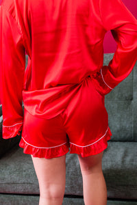 Season's Greetings Satin PJ Shorts