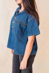 Sweet Words Denim Top