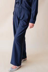 Kaia Contrast Stitch Belted Trousers