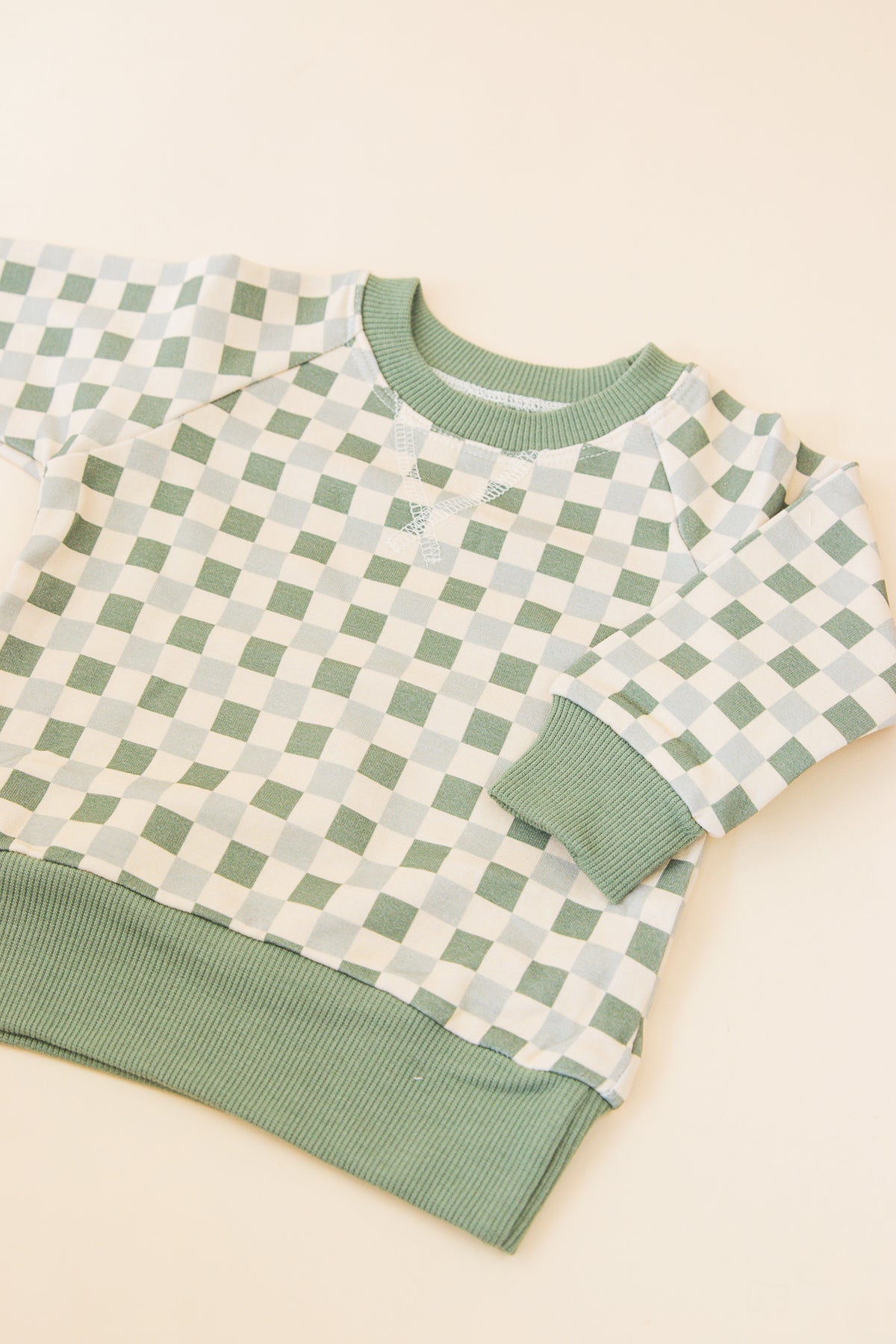 Checkered Fleece Sweatshirt