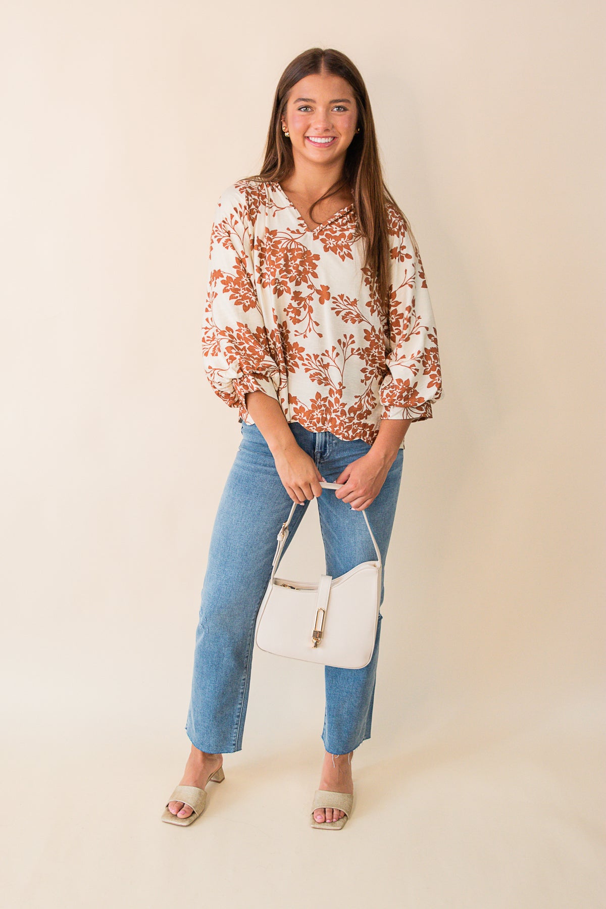 Cherry Blossom Puff Sleeve Top