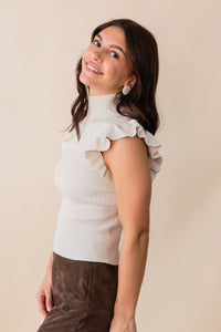 Tiffany Ruffle Tank Sweater