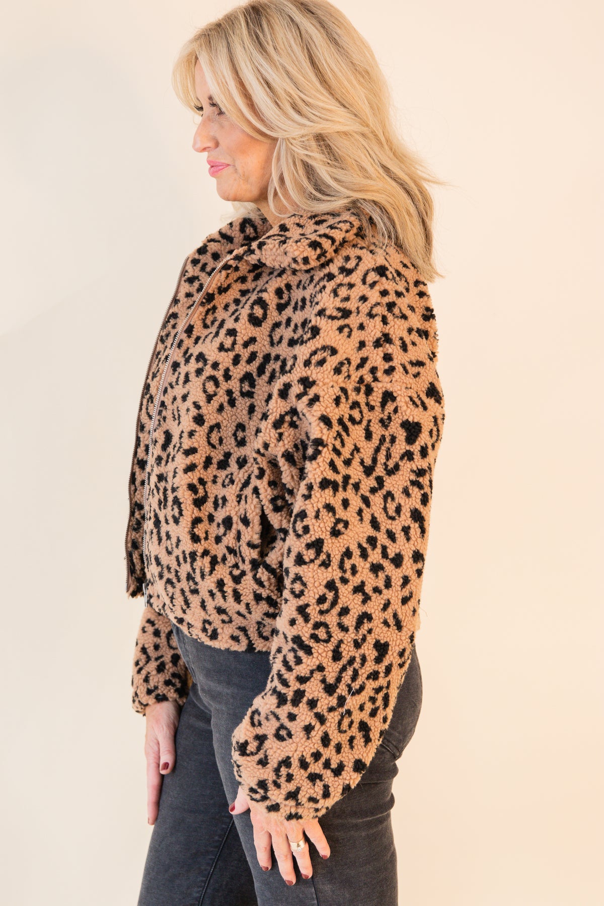 Keeping Tabs Leopard Half Zip