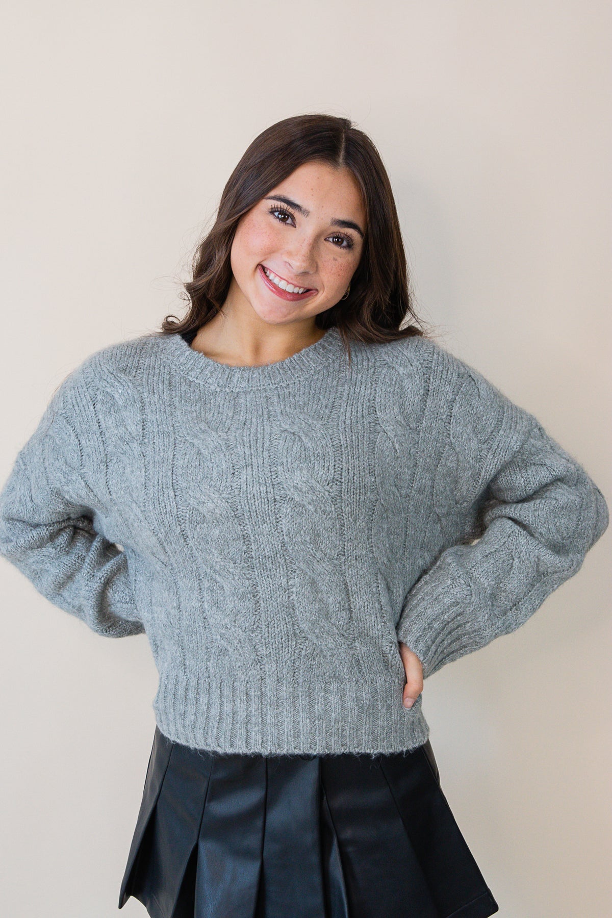 Carol Chunky Cable Knit Sweater