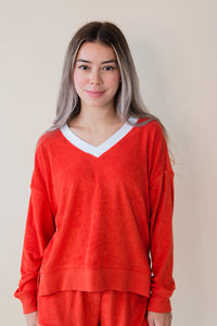 Marx V-Neck Terry Sweatshirt