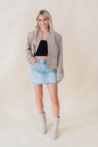 Camilla Bomber Jacket w/ Flap Pockets