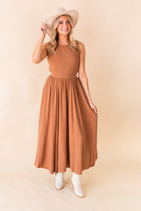 Sugarloaf Buttoned Back Midi Dress