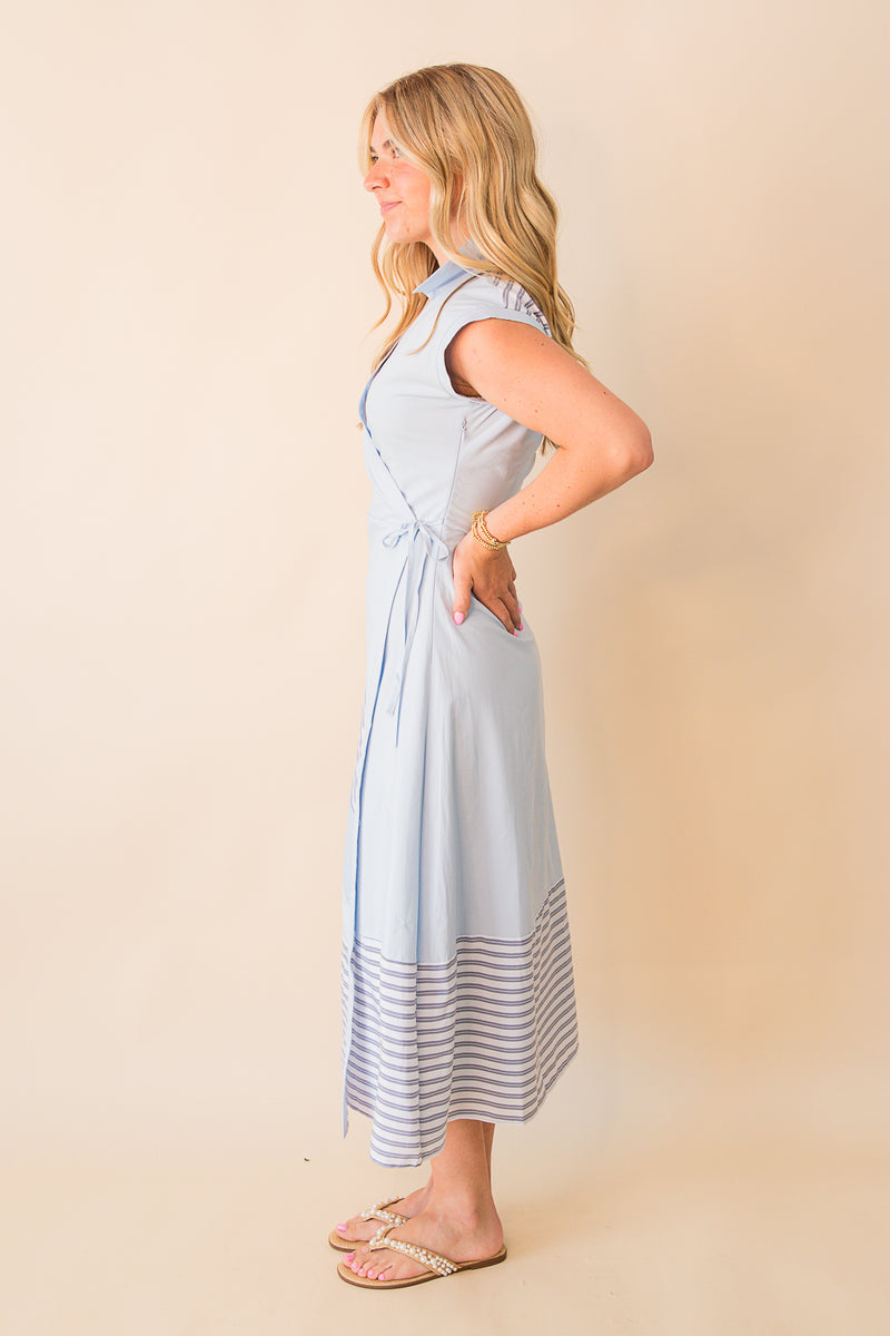 Sky Wrap Maxi Dress