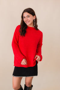 Spice Cake Funnel Neck Sweater
