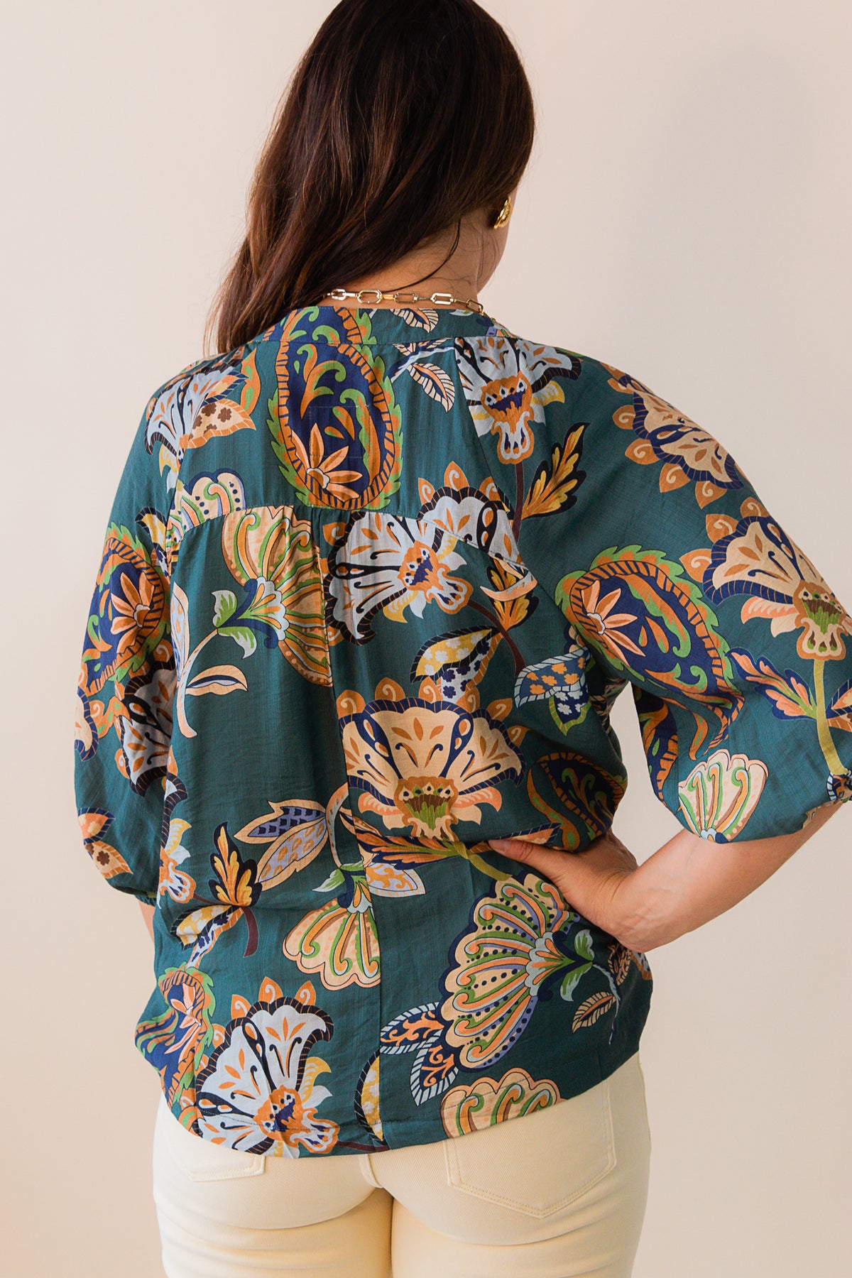 Sally Split Neck Top