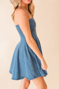 Gracie Denim Corset Mini Dress