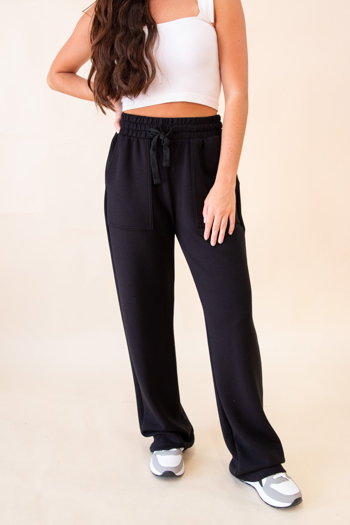 Beth Straight Lounge Pants w/ Pockets