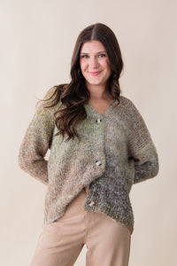 Smiley Ombre Knit Cardigan