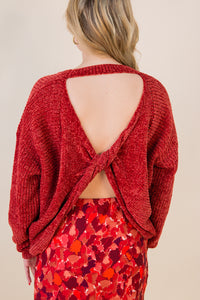 Melanie Back Twist Sweater