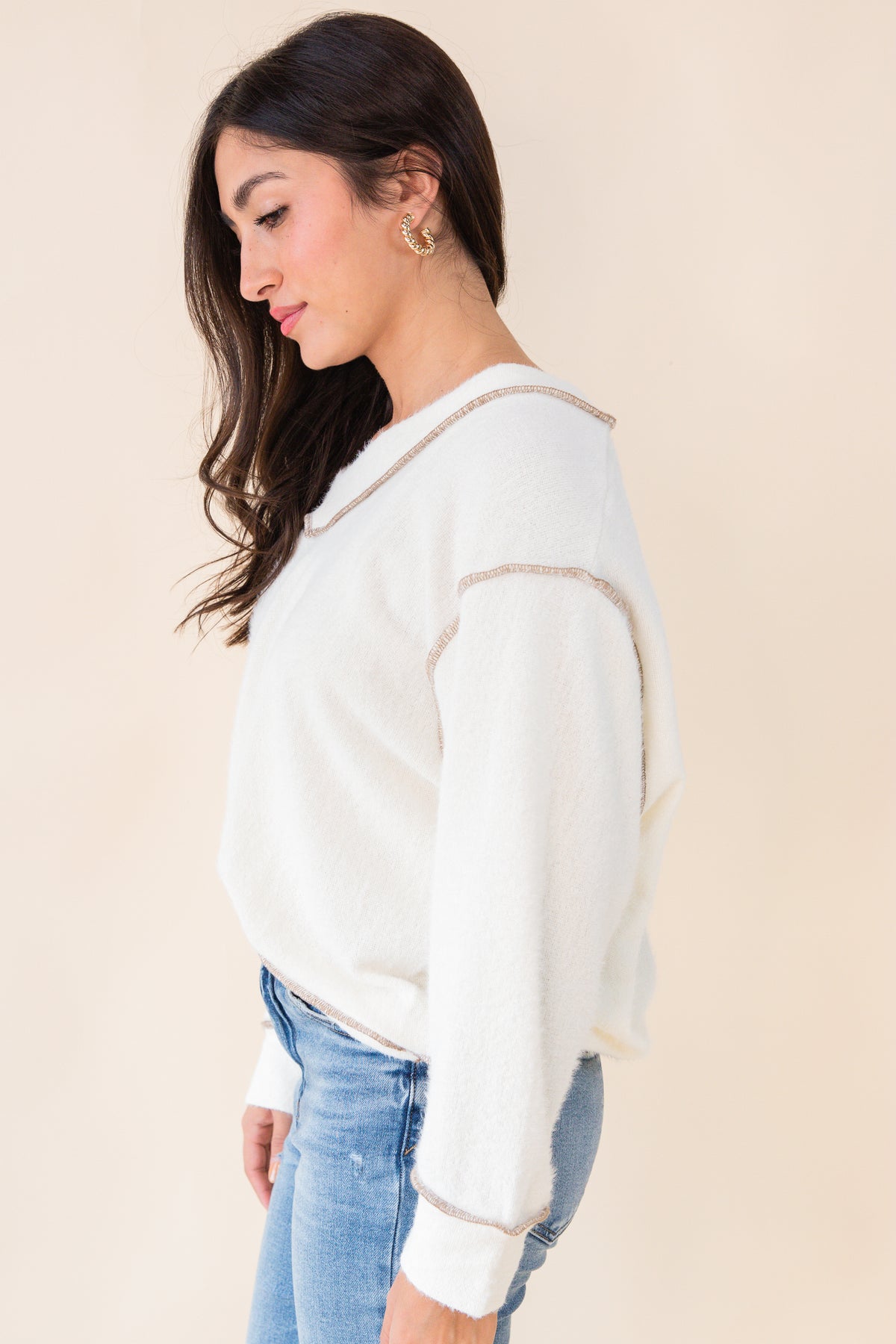 Julianna V-Neck Long Sleeve Top