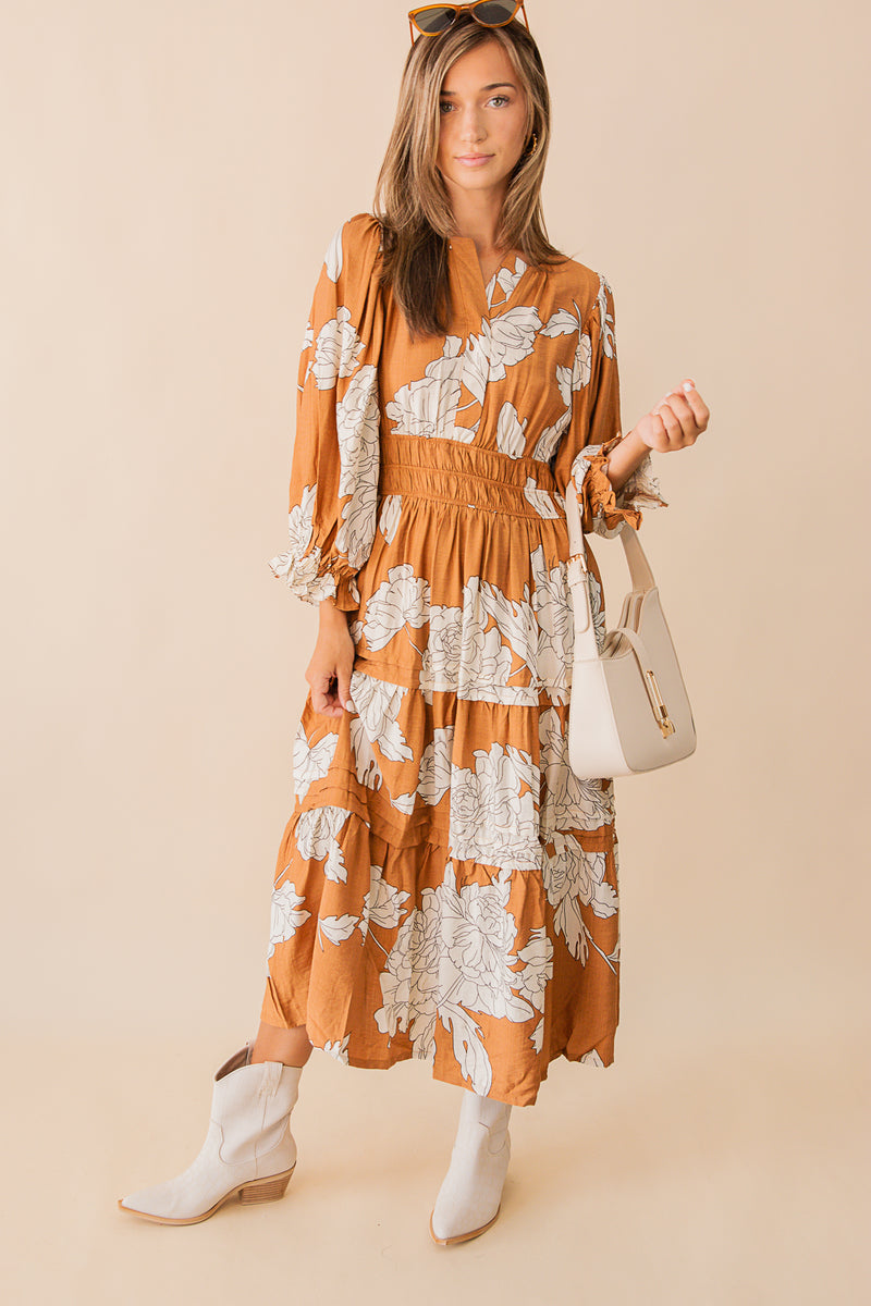 French Woven Midi Dress