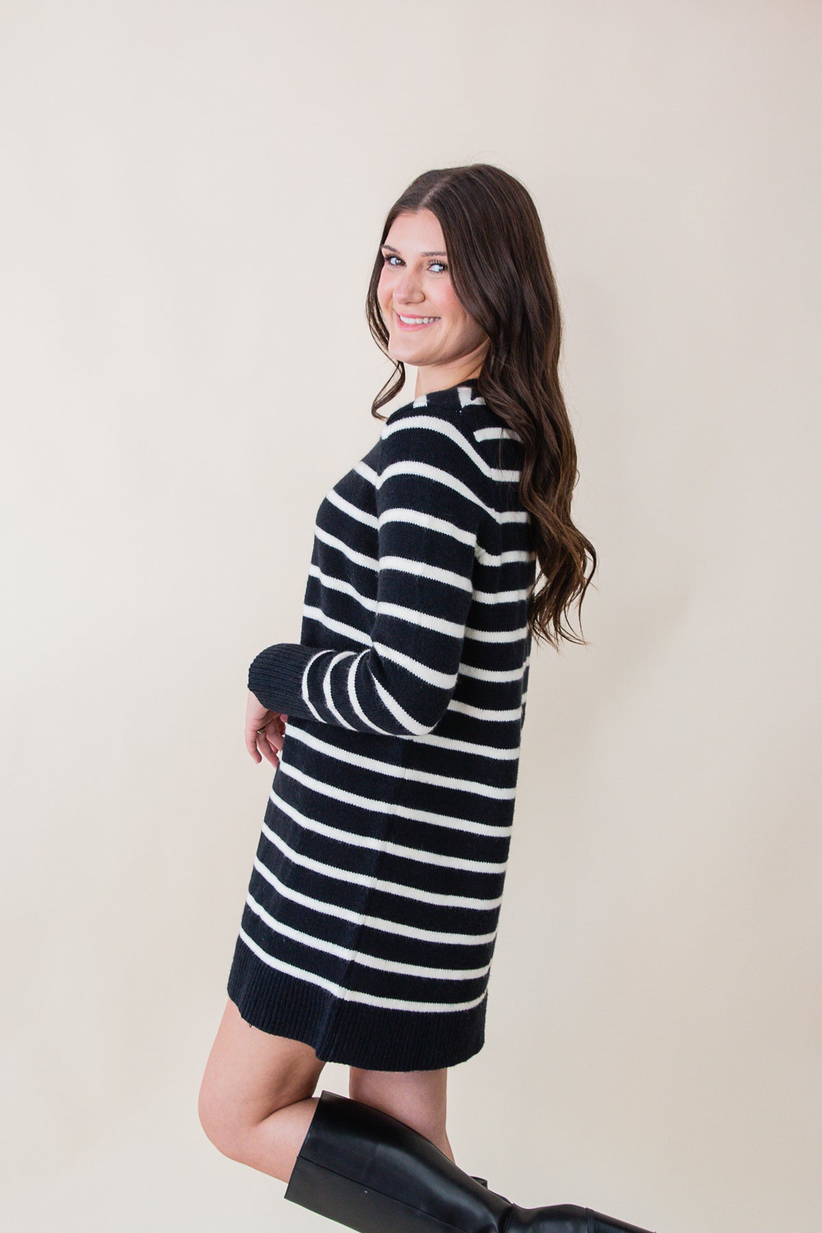 Sheri Striped Sweater Mini Dress