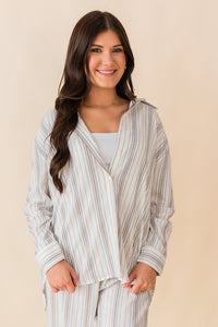 Nopales Striped Hi-Lo Shirt