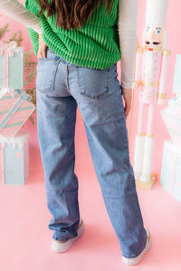 Selena Baggy Low Rise Straight Leg