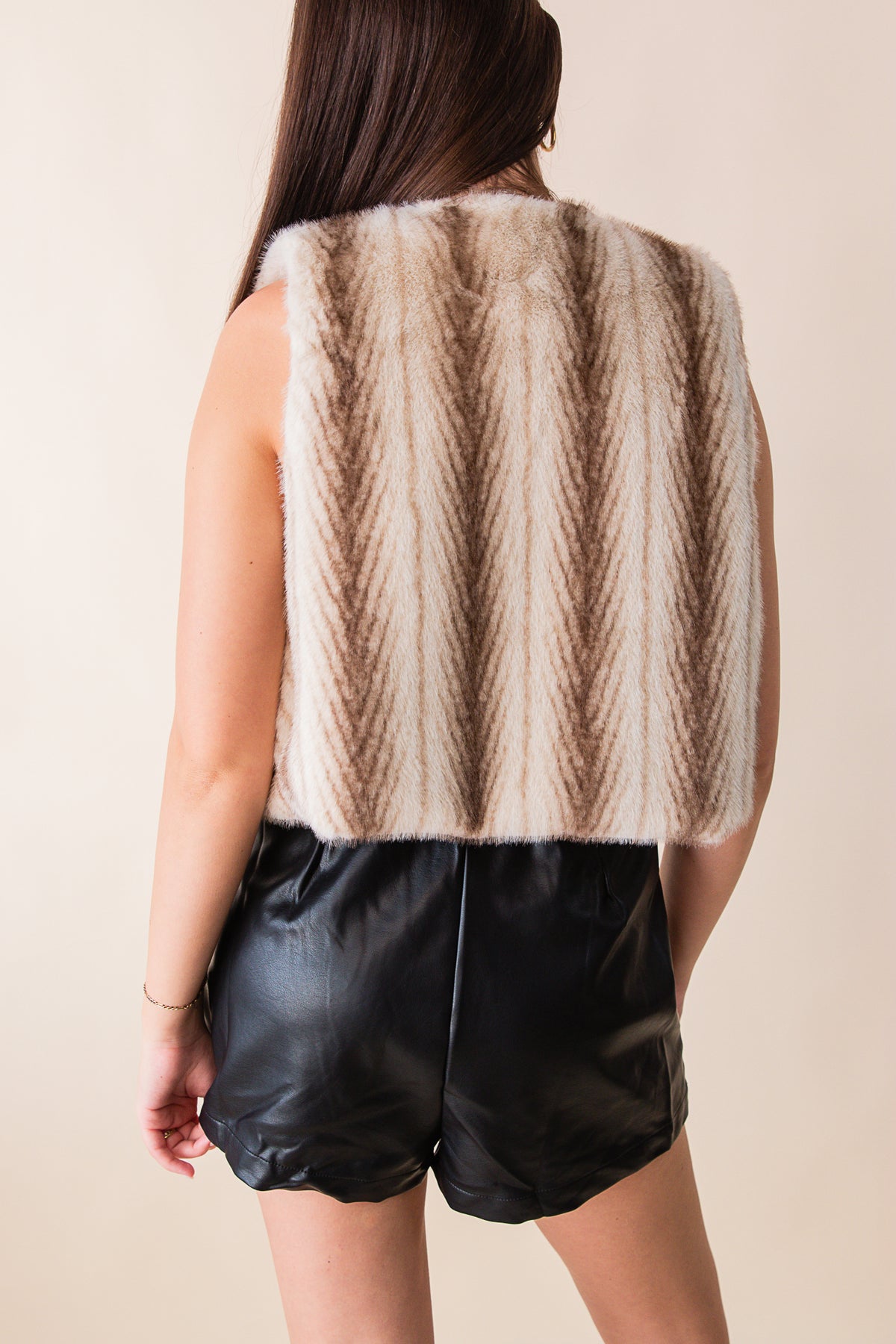 Demi Faux Fur Cropped Vest