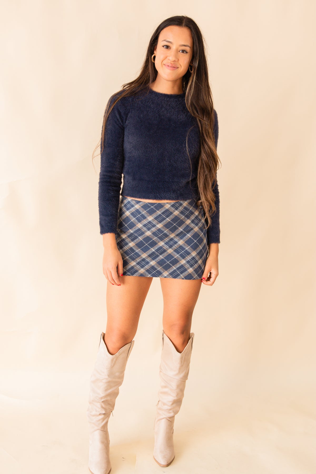 As If Plaid Mini Skirt