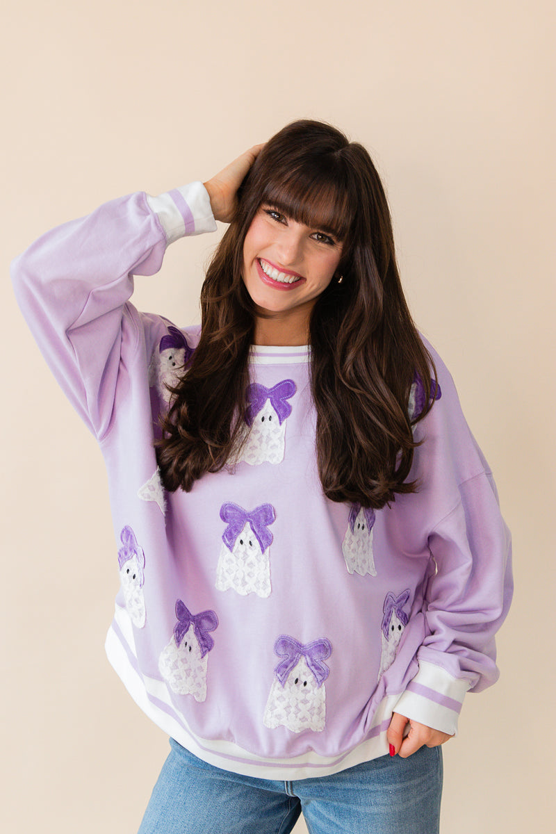Pretty Boo Bow Sweatshirt