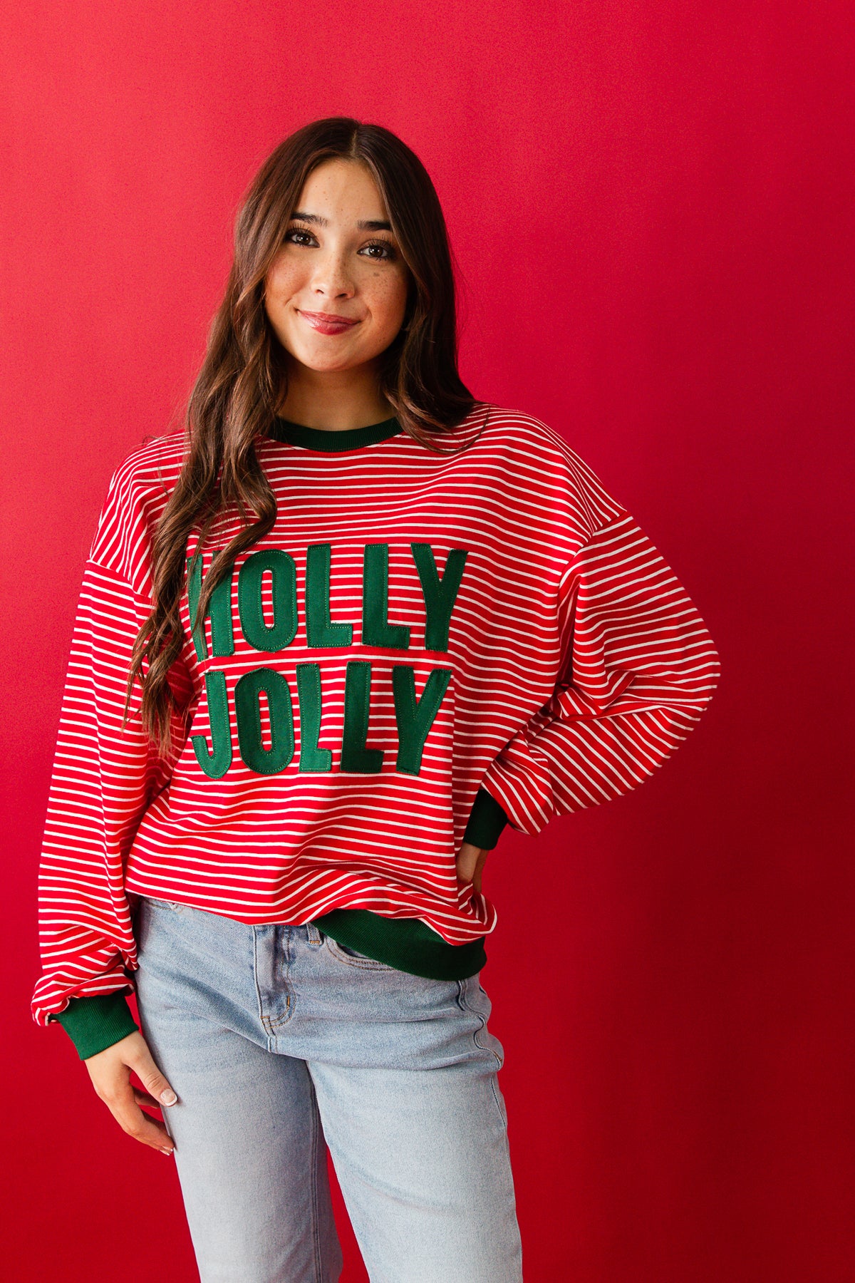 Holly Jolly Stripe Pullover