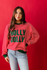 Holly Jolly Stripe Pullover