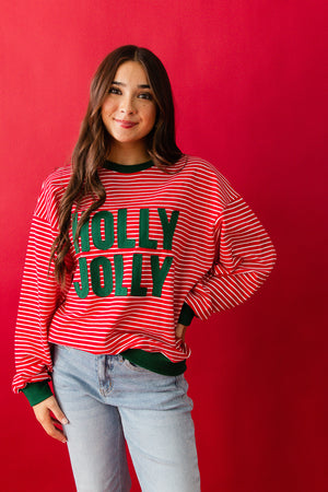 Holly Jolly Stripe Pullover