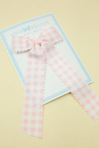Gingham Long Tail Bow