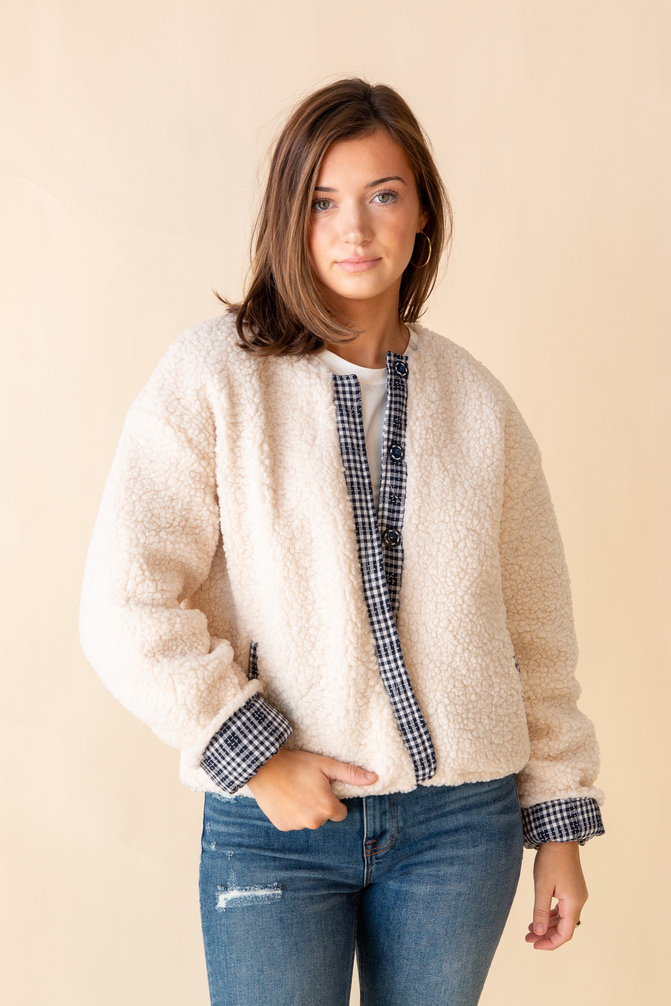 Faux sherpa cardigan best sale