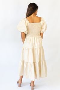 Misty Puff Sleeve Tiered Maxi Dress