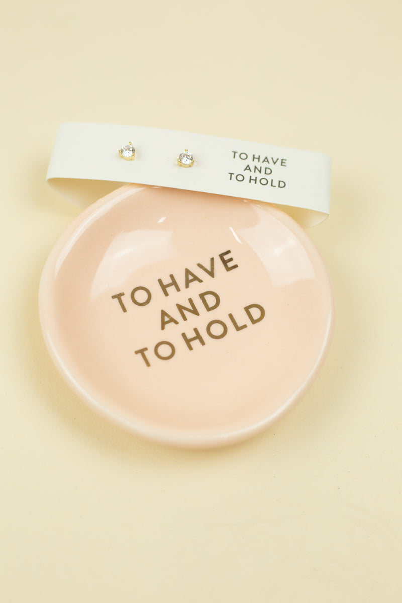 Earrings & Tray-To Have & Hold