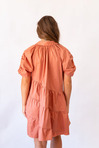 Ruched Sleeve Mini Dress