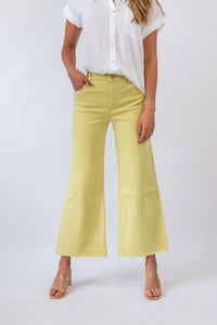 Meg High Rise Fab AB Wide Leg Raw Hem