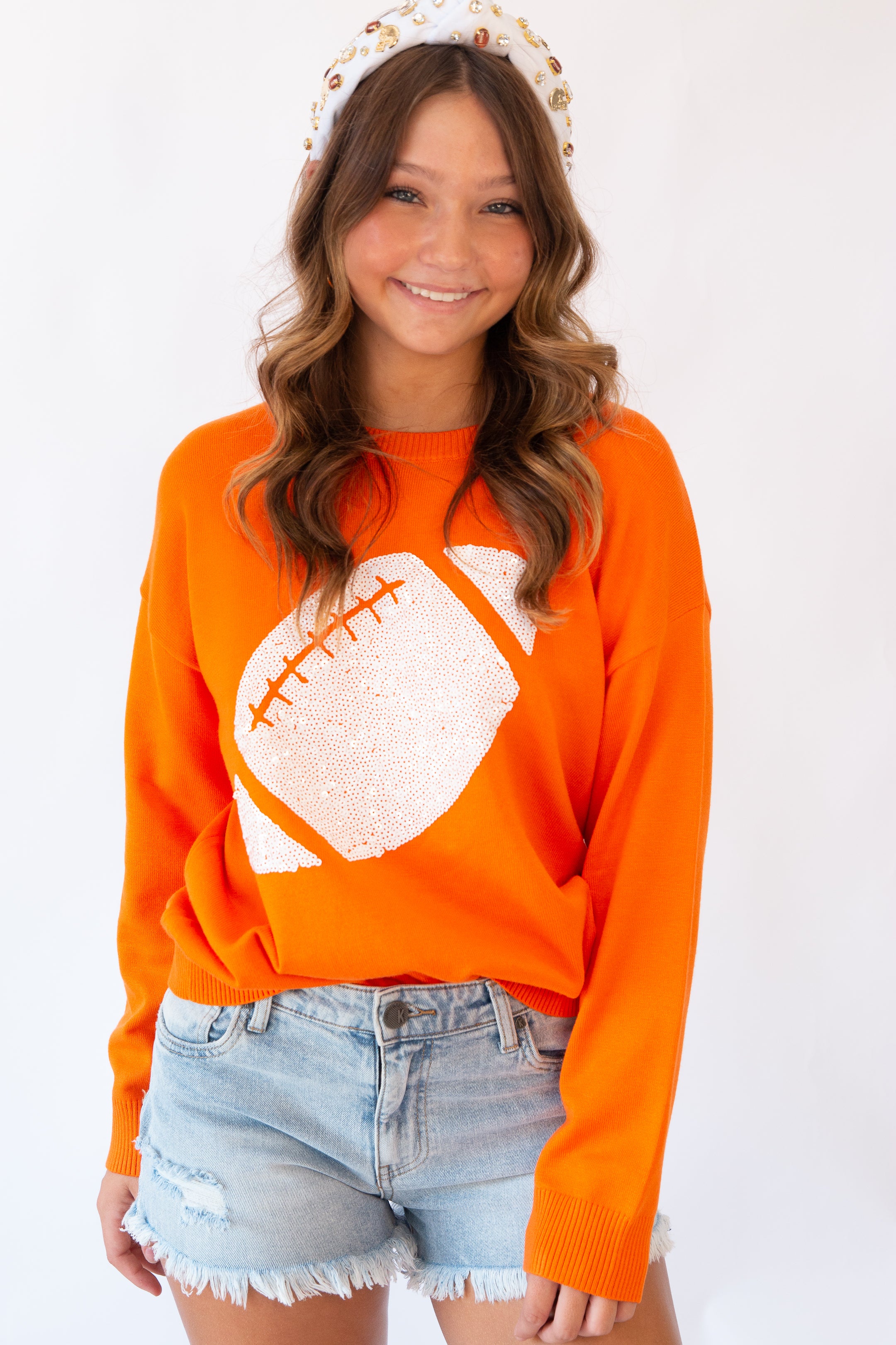 Sparkle Football Crewneck – Willow House Boutique