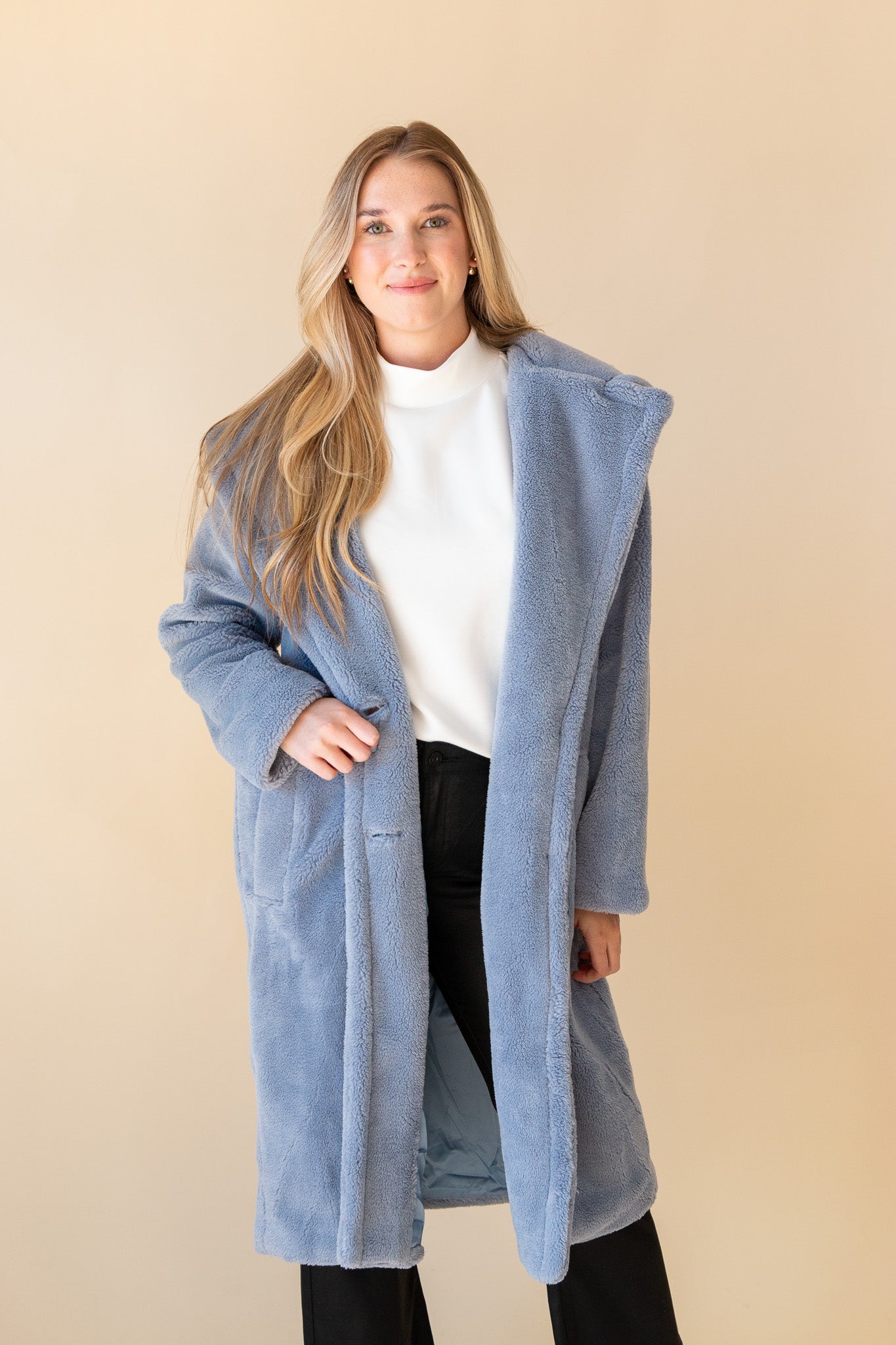 Teddy fur cardigan sale