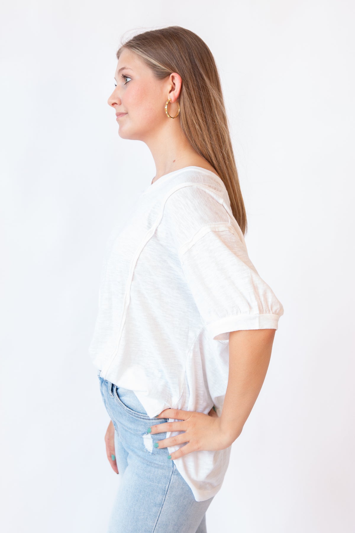 McKayla V-Neck Puff Sleeve Top