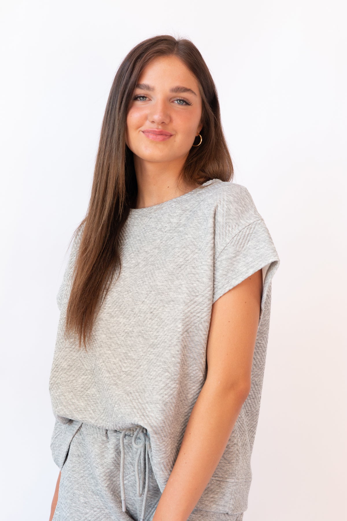 Textured S/S Sweatshirt