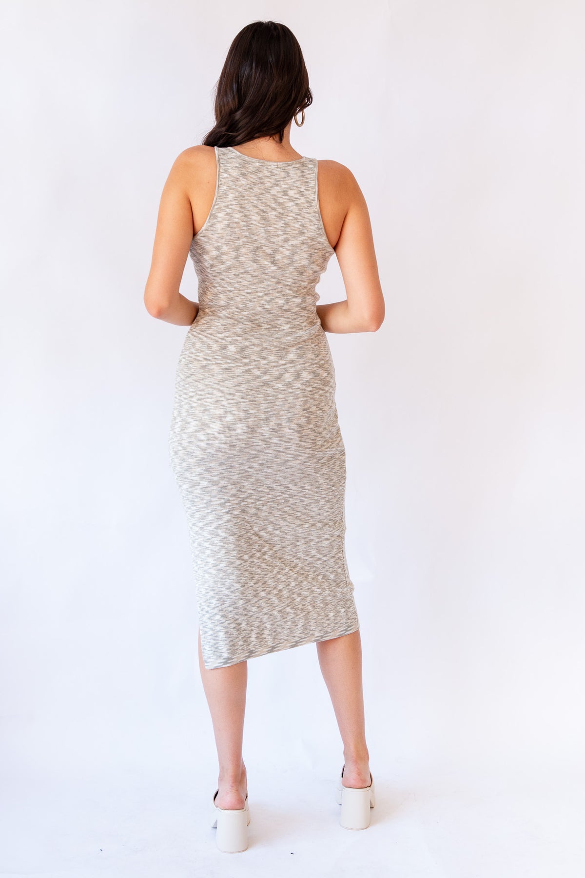 Reese Space Dye Bodycon Halter Dress