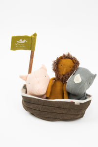 Noah's Ark w 3 Mini Animals