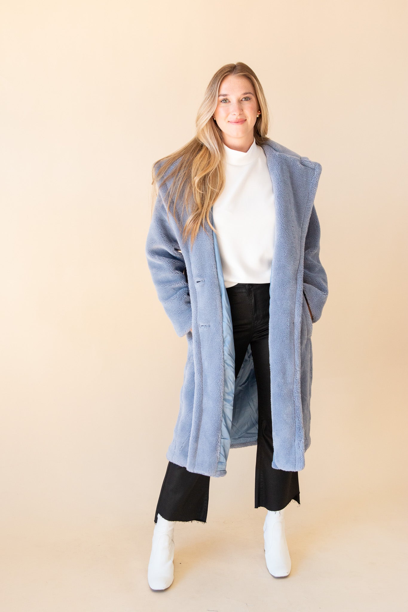 Nikita Fluffy Teddy Coat Willow House Boutique